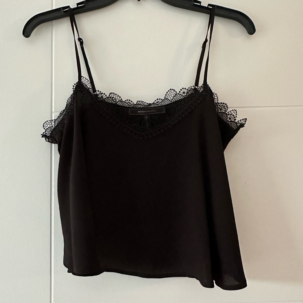 BCBG Cropped Lace Tank